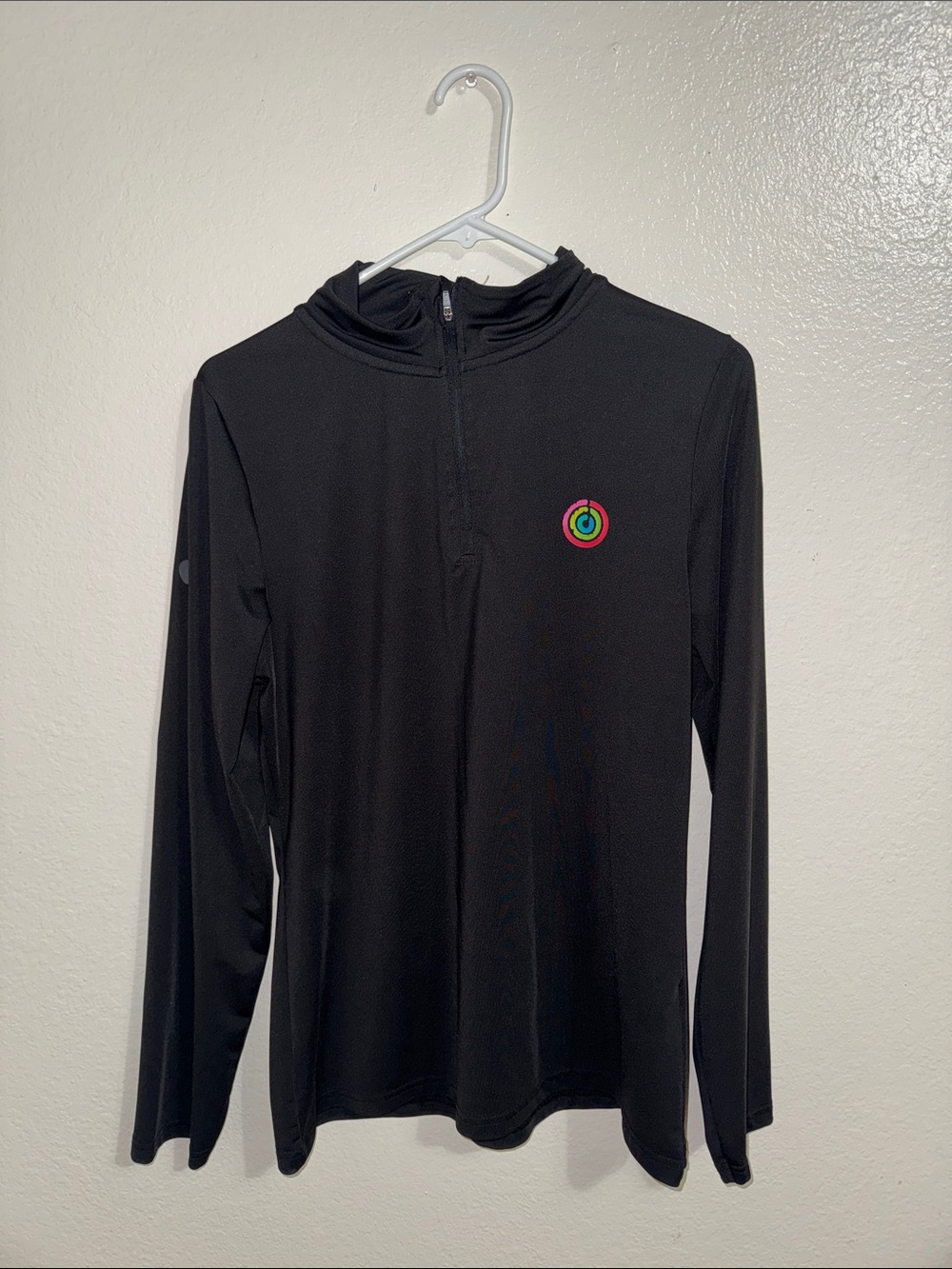Performance Black Long-Sleeve Half-Zip Top